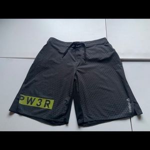 Reebok Crossfit Shorts Black Gray Mens Size Large
